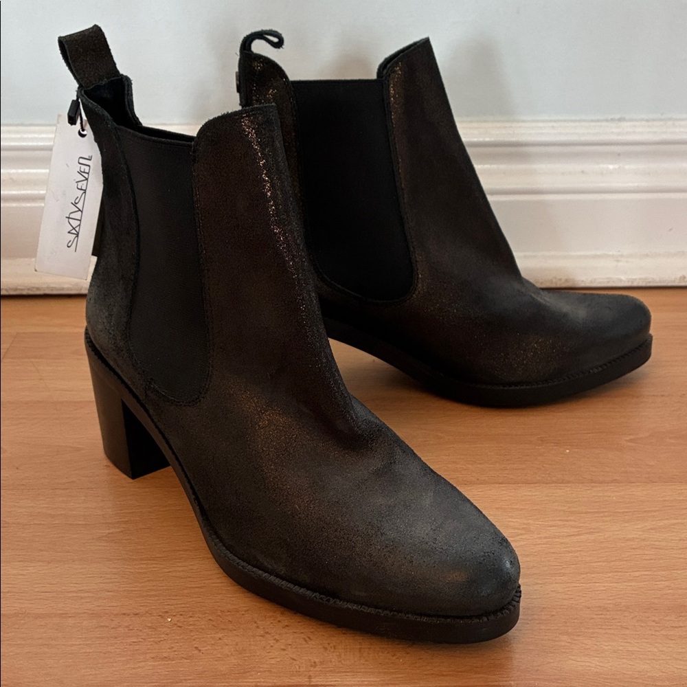 Sixtyseven Black Ankle Booties NWT